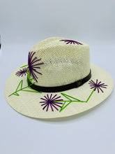 Load image into Gallery viewer, Floral purple hat