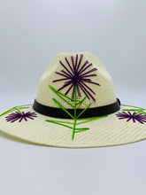 Load image into Gallery viewer, Floral purple hat