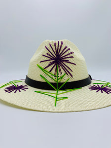 Floral purple hat