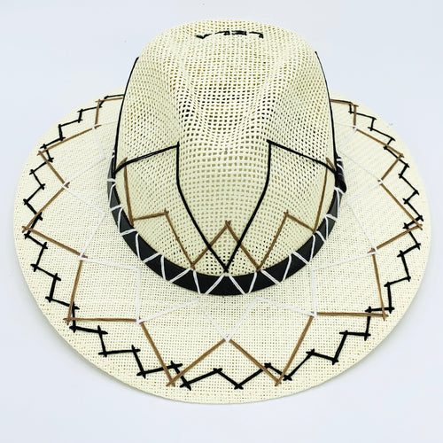 Neutral Shades ZigZag Sun Hat