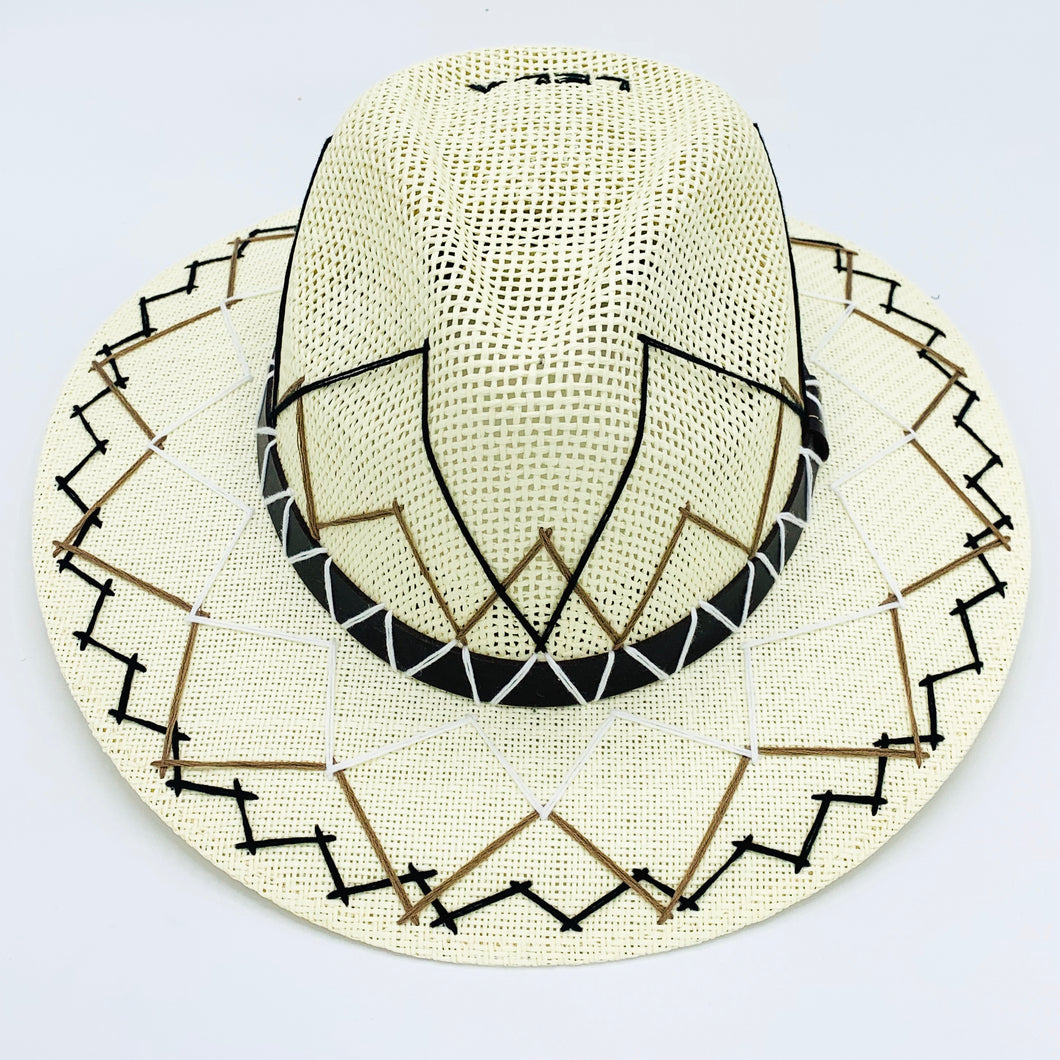 Neutral Shades ZigZag Sun Hat