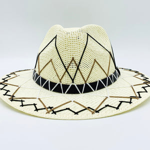 Neutral Shades ZigZag Sun Hat