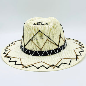 Neutral Shades ZigZag Sun Hat