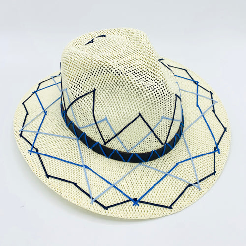 Blue Shades ZigZag Sun Hat