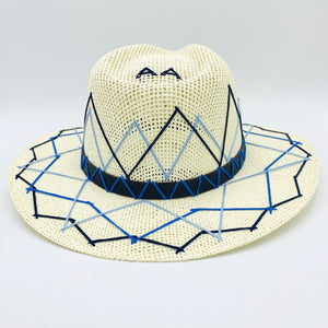 Blue Shades ZigZag Sun Hat