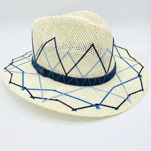 Blue Shades ZigZag Sun Hat