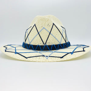 Blue Shades ZigZag Sun Hat