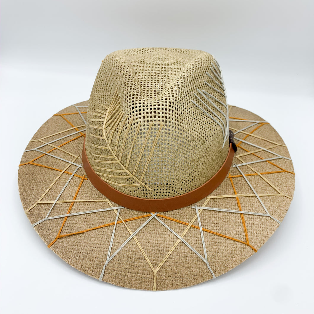 Earth Tones Feathers Sun Hat