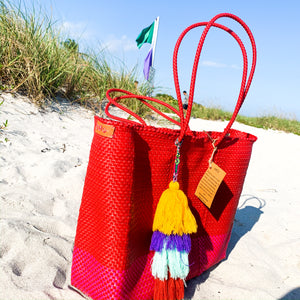 Red and Fuscia Tote