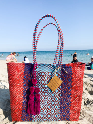 Red and Blue Shades Tote