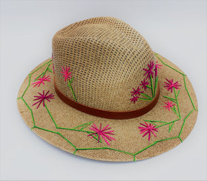 Floral Fucsia  Hat