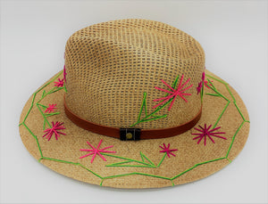 Floral Fucsia  Hat