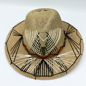 Black and Off White Boho Hat