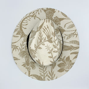 Tropical Painted Hat. Limited Edition. Beige