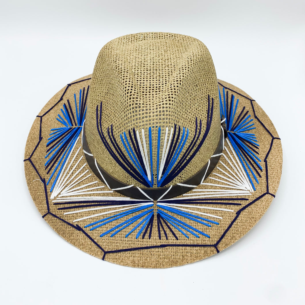 Mediterranean Blue Sunrays Hat