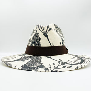 Tropical Painted Hat. Limited Edition. Black