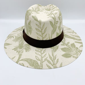 Tropical Painted Hat. Limited Edition. Eucaliptus