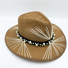 Load image into Gallery viewer, Pearls and Off White Sun Hat. Limited Edition