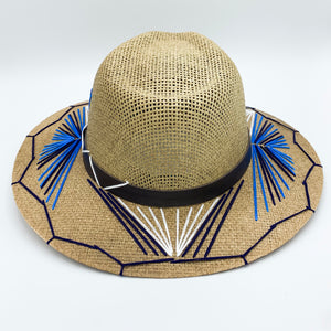 Mediterranean Blue Sunrays Hat