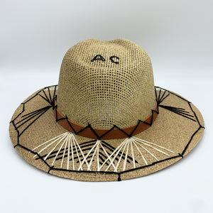 Black and Off White Boho Hat