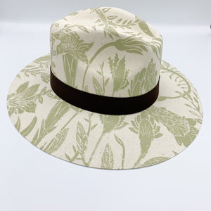 Tropical Painted Hat. Limited Edition. Eucaliptus