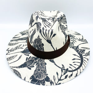 Tropical Painted Hat. Limited Edition. Black