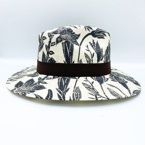 Tropical Painted Hat. Limited Edition. Black