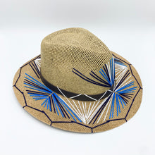 Load image into Gallery viewer, Mediterranean Blue Sunrays Hat