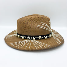 Load image into Gallery viewer, Pearls and Off White Sun Hat. Limited Edition