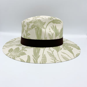 Tropical Painted Hat. Limited Edition. Eucaliptus