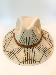 Black and Off White Boho Hat